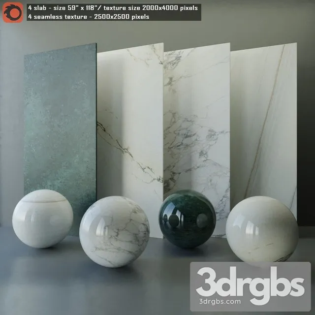 Marble_Slab Seamless Texture Set 5 3D Model Download