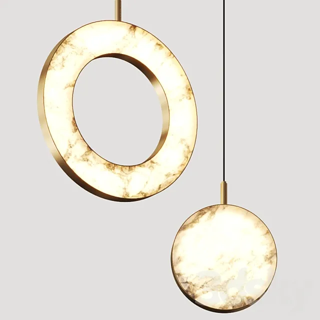 Marc Wood Rosa Ring Cluster Pendant Lamp 3D Model