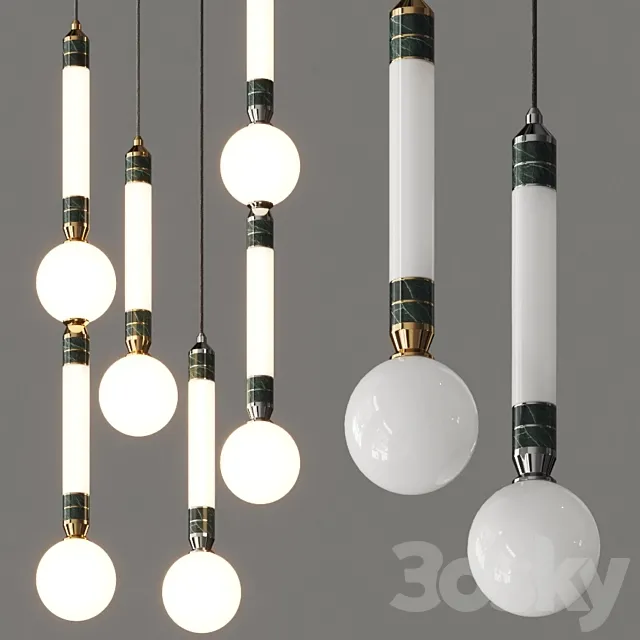 Marc Wood Studio Greenstone Pendant Lamps 3D Model