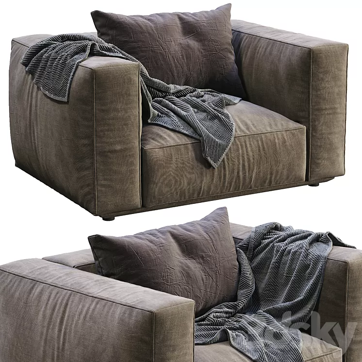 Marechiaro Armchair By Arflex 3D Model Marechiaro Armchair By Arflex 3D Model