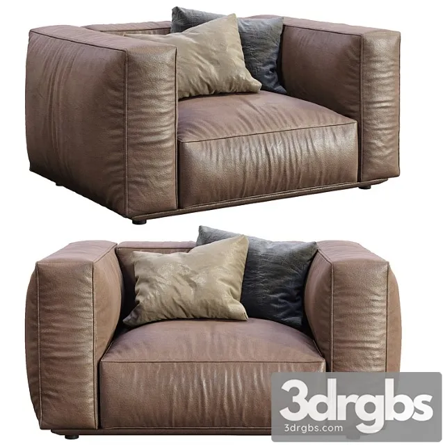 Marechiaro leather armchair by arflex