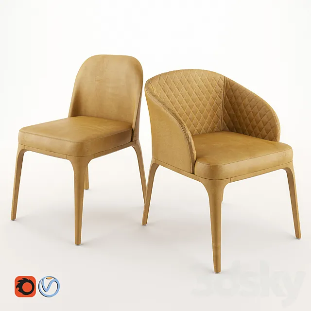 Marelli Paris chairs 3D Model Marelli Paris chairs 3D Model