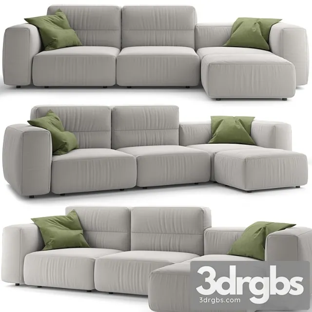 Marenelli Home Manhattan Piping Sofa 1 3D Model Download