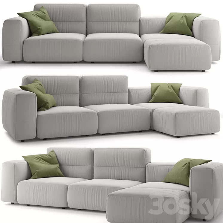 Marenelli Home Manhattan Piping Sofa 3D Model Free Download