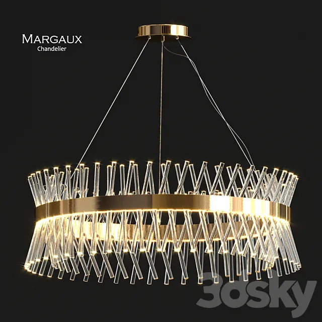 Margaux crystal chandelier 3D Model
