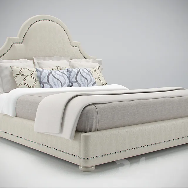 Margaux Upholstered Bed 6_6 King 3DModel