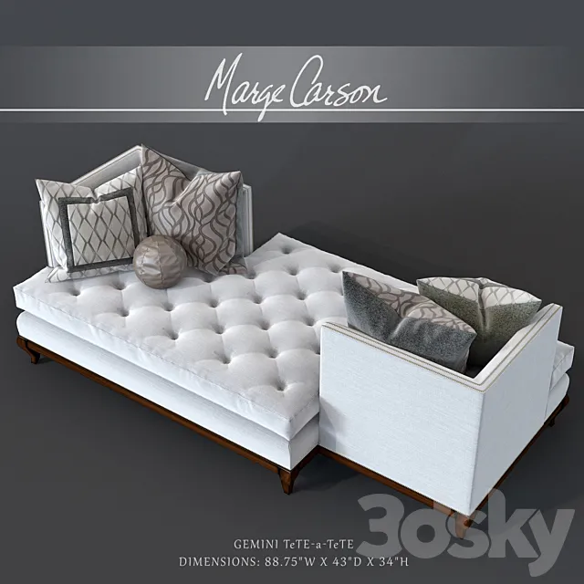 Marge Carson_Gemini Tete-a-Tete 3D Model Marge Carson_Gemini Tete-a-Tete 3D Model