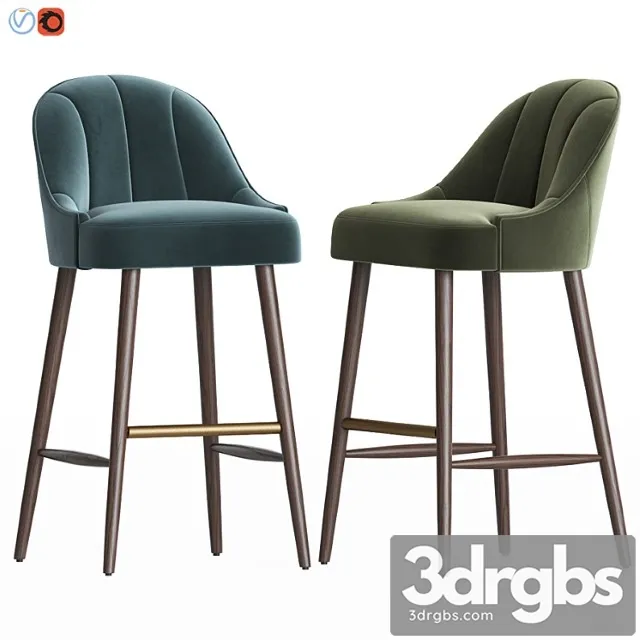 Margot bar stool 2 3D Model Download Margot bar stool 2 3D Model Download