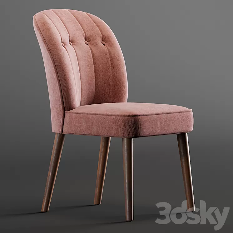 Margot Dining Chairs_pink 3D Model Margot Dining Chairs_pink 3D Model