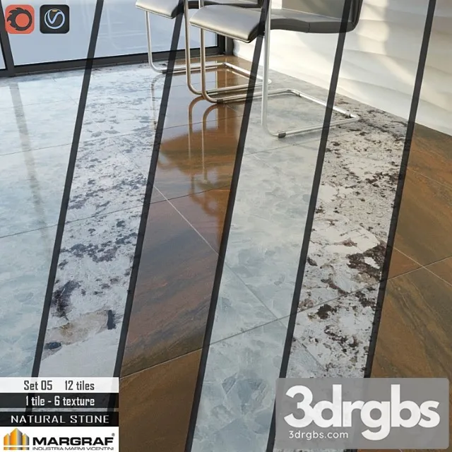 Margraf natural stone set 05 3D Model Download