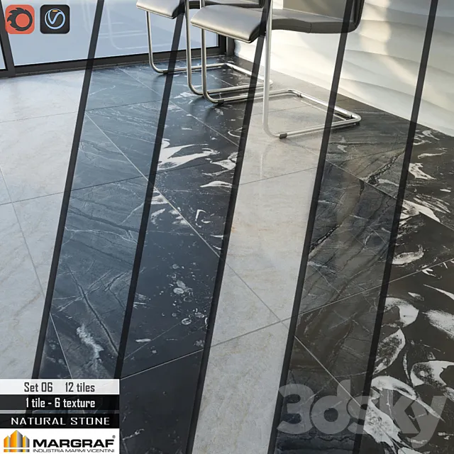 Margraf natural Stone Set 06 3D Model Margraf natural Stone Set 06 3D Model