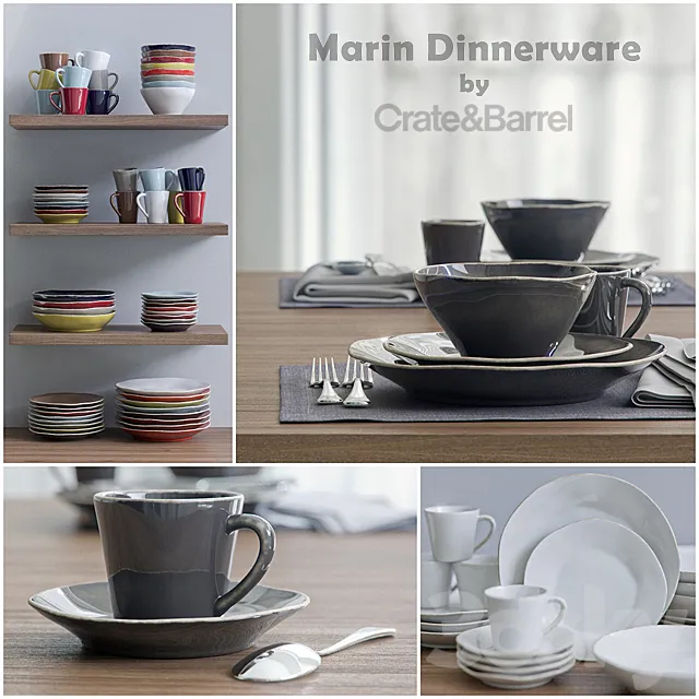 Marin Dinnerware collection by Crate&Barrel 3DModel Marin Dinnerware collection by Crate&Barrel 3DModel