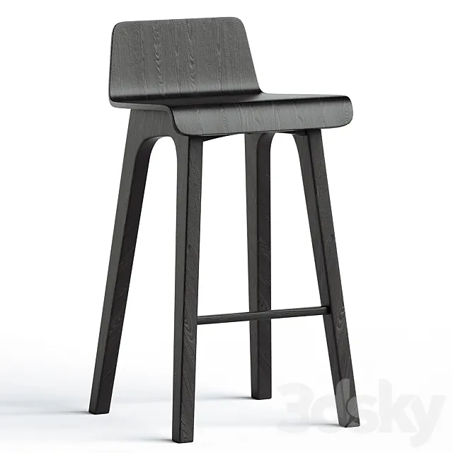 Marina Timber Bar Stool 3DModel Marina Timber Bar Stool 3DModel