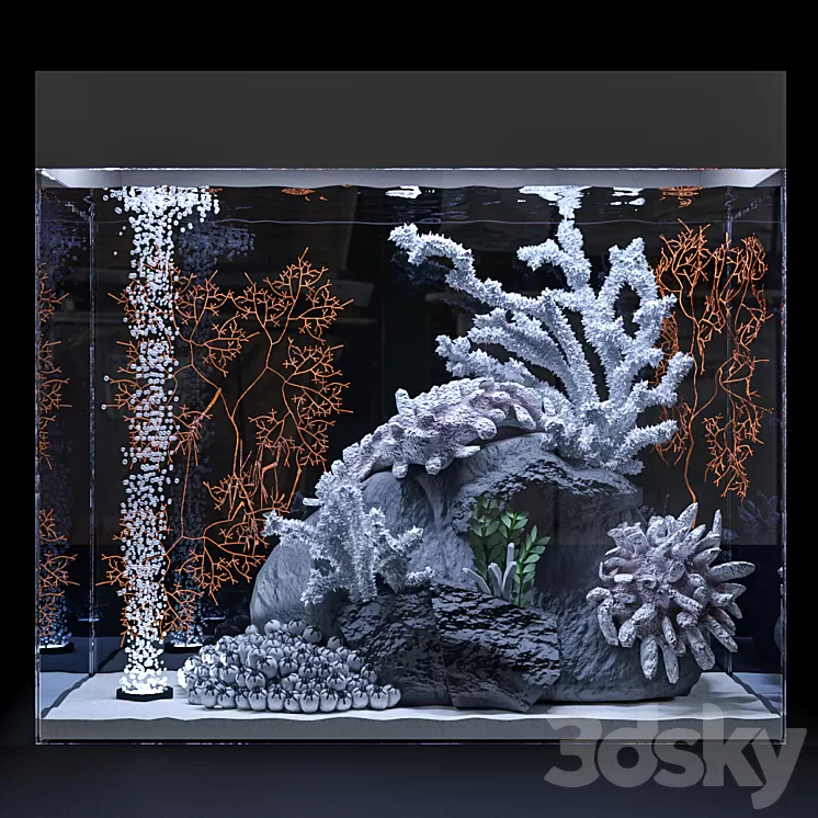 Marine aquarium 3D Model Marine aquarium 3D Model