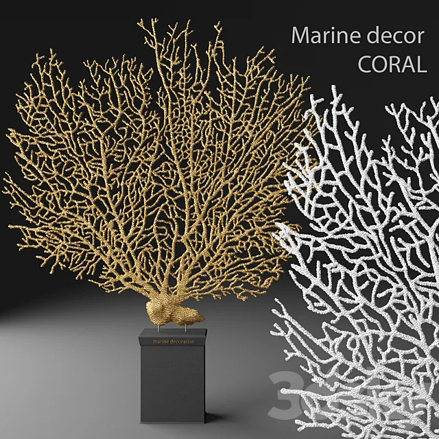 Marine decor CORAL. coral. luxury. gold. decor. figurine. luxury. marine 3DModel Marine decor CORAL. coral. luxury. gold. decor. figurine. luxury. marine 3DModel