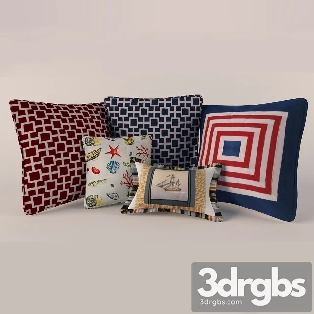 Marine Style Pillows 3D Model Download Marine Style Pillows 3D Model Download