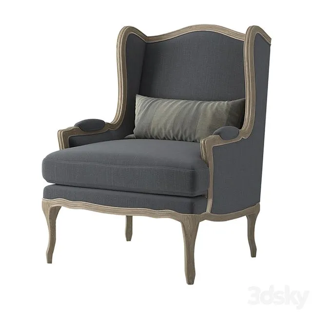 Marion Wing Back Armchair. Brosa 3D Model