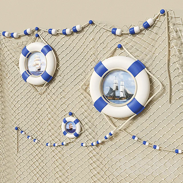 Maritime decorative set. 3DModel Maritime decorative set. 3DModel