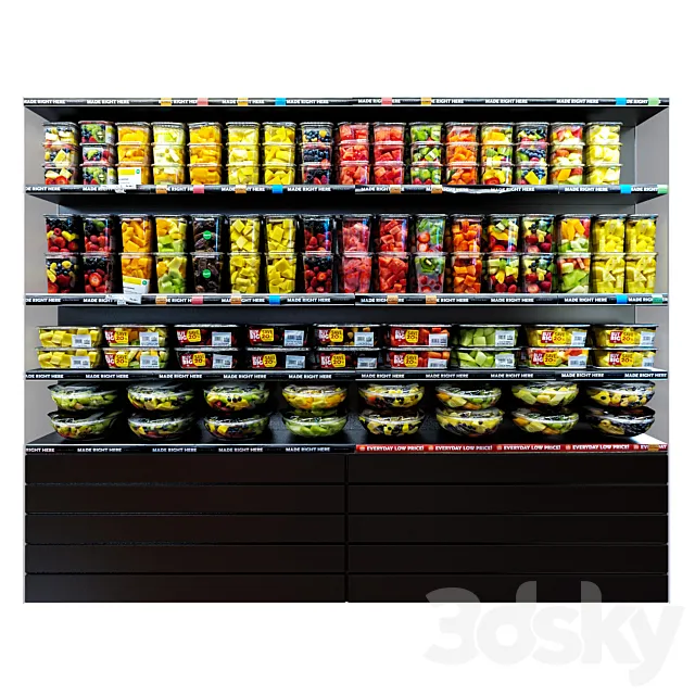 Market Fridge 2 3D Model