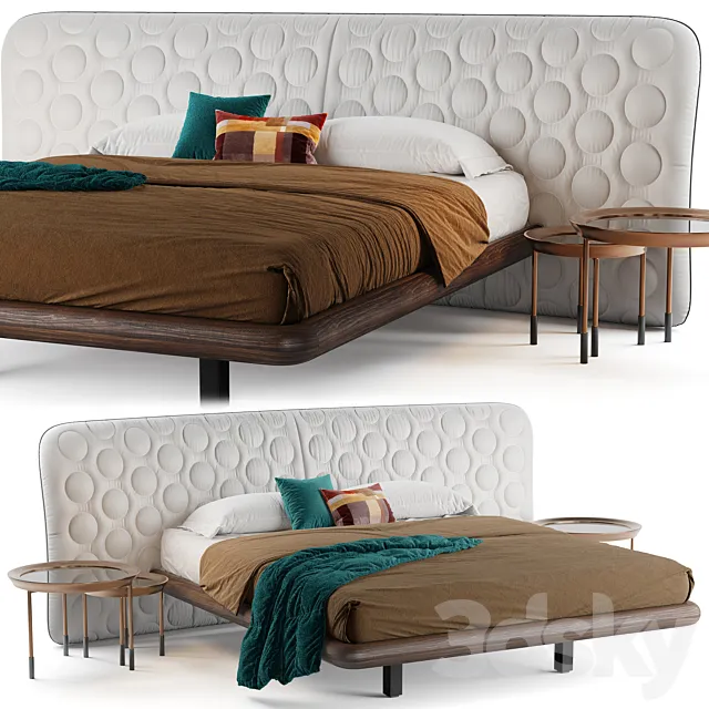 Marlon bed with different back 3DModel Marlon bed with different back 3DModel