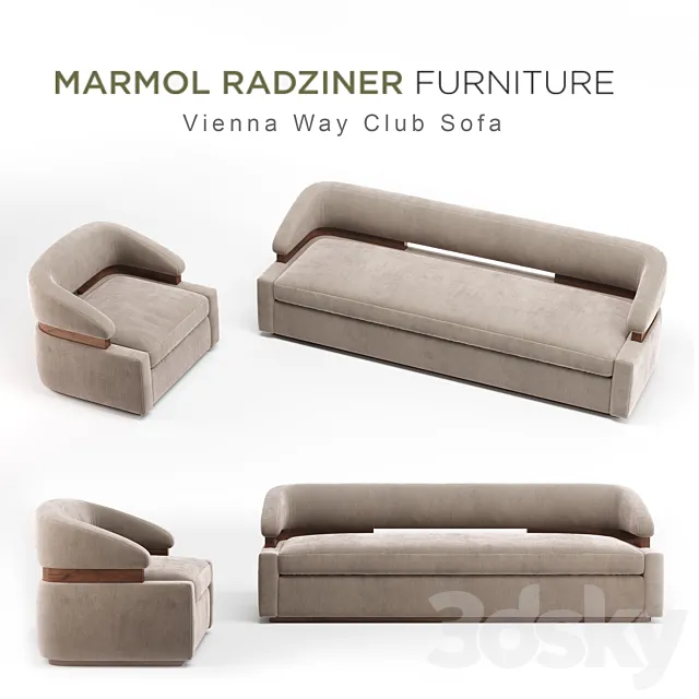 MARMAL RADZINER Vienna Way Club sofa 3DModel