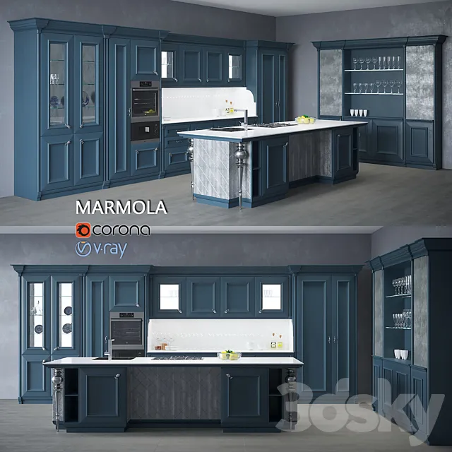 MARMOLA kitchen for BRUMMEL CUCINE 3DModel MARMOLA kitchen for BRUMMEL CUCINE 3DModel