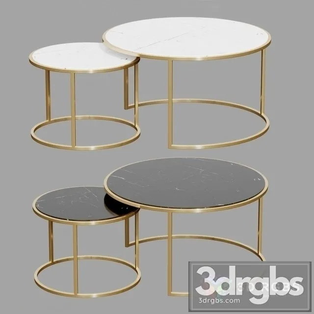 Marmor Couchtisch Set Nena 3D Model Download