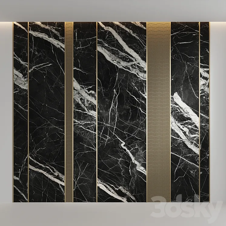 Marquina Black + Gravity Wave Porcelanosa 3D Model Free Download