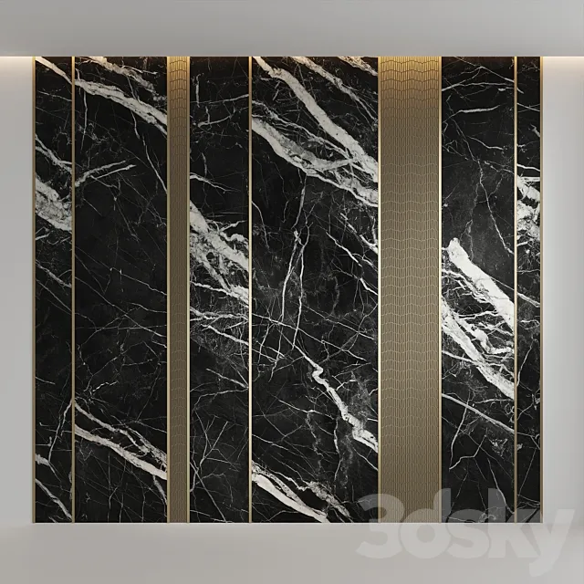 Marquina Black + Gravity Wave Porcelanosa 3DModel Marquina Black + Gravity Wave Porcelanosa 3DModel