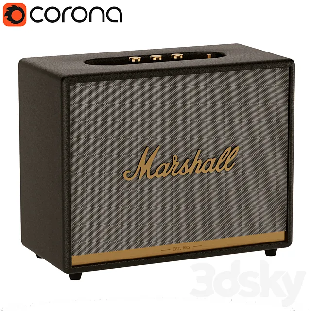 Marshall Loudspeaker Woburn II Black Leather 3D Model