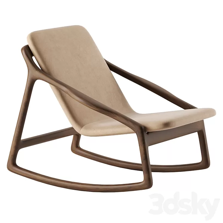MARSHALL Rocking armchair by Woak 3D Model MARSHALL Rocking armchair by Woak 3D Model