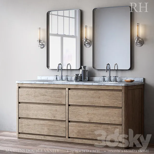 MARTENS DOUBLE VANITY 3D Model MARTENS DOUBLE VANITY 3D Model