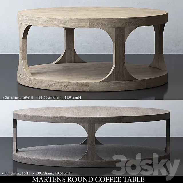 MARTENS ROUND COFFEE TABLE 3D Model MARTENS ROUND COFFEE TABLE 3D Model