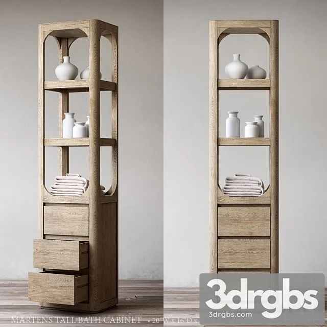 Martens Tall Bath Cabinet 1 3D Model Download Martens Tall Bath Cabinet 1 3D Model Download