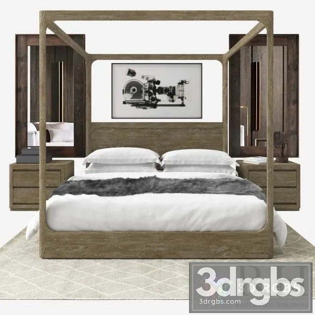 Martin Bed Set 3D Model Download