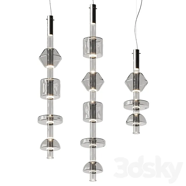 Martinelli Luce Infinita Pendant Lamp 3D Model Martinelli Luce Infinita Pendant Lamp 3D Model
