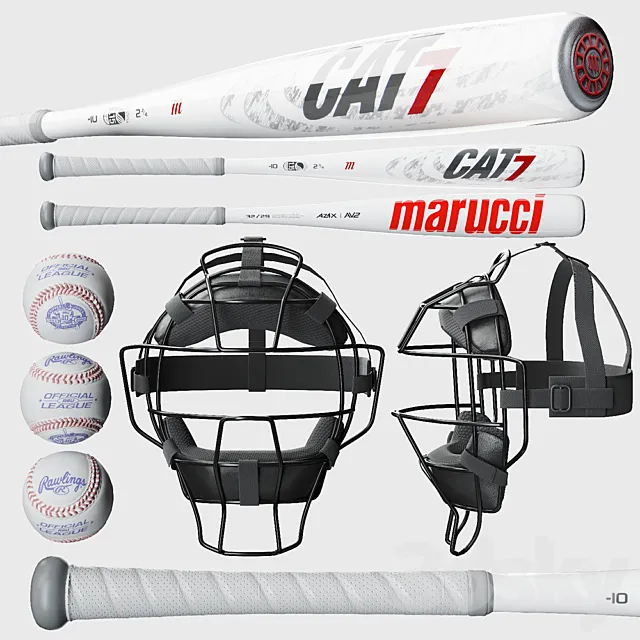 Marucci MCBC7 Cat7 BBCOR Baseball Bat 3D Model