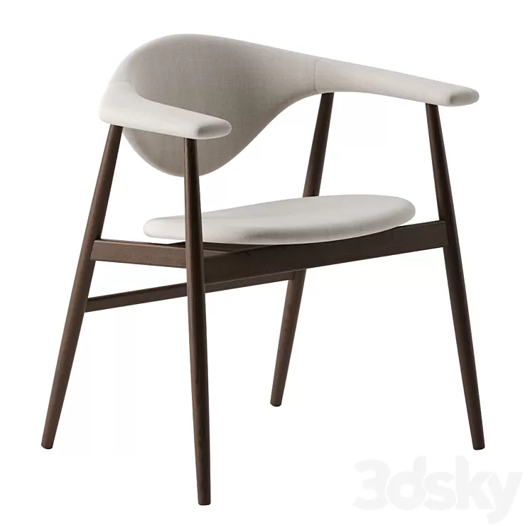 Masculo Dining Chair by Gubi 3D Model Free Download