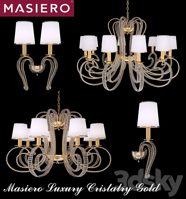Masiero Luxury Cristalry Gold 3DModel Masiero Luxury Cristalry Gold 3DModel