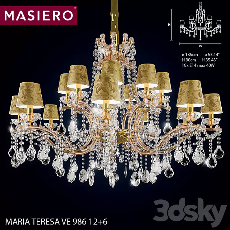 Masiero ottocento ve 986 12 + 6 3D Model Masiero ottocento ve 986 12 + 6 3D Model