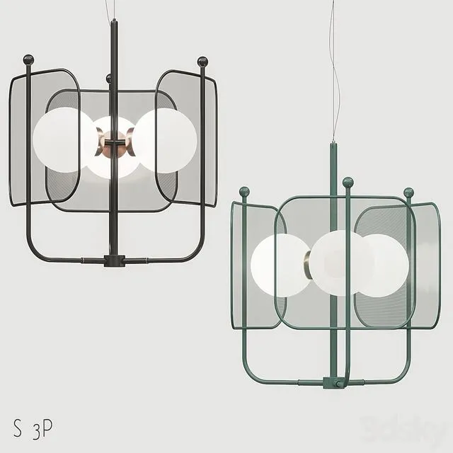 Masiero Papilio S 3 P Chandelier 3D Model