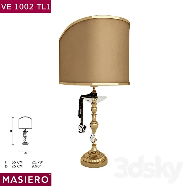 Masiero VE1002 TL1 table lamp 3D Model Masiero VE1002 TL1 table lamp 3D Model