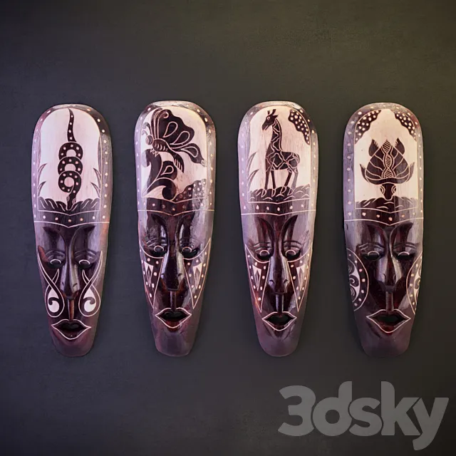 Mask carving art. 2ML3 3D Model Mask carving art. 2ML3 3D Model
