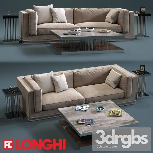 Mason 2 Seat Sofa 01 3D Model Download