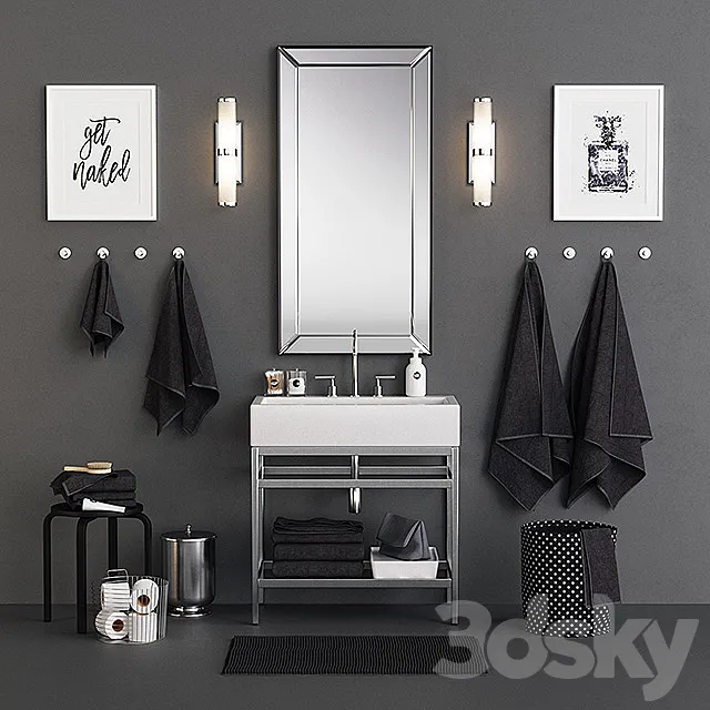 Mason Bathroom Set 3DModel