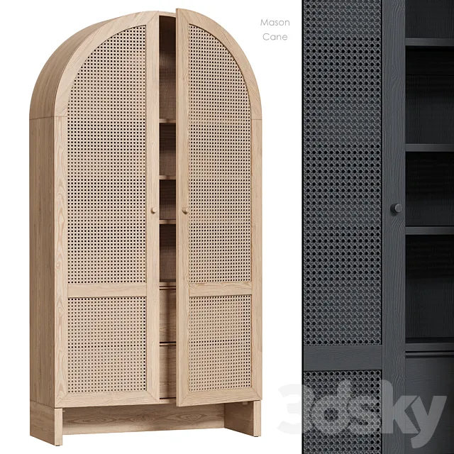 Mason Cane Storage Cabinet Urban Outfitters 3D Model Mason Cane Storage Cabinet Urban Outfitters 3D Model