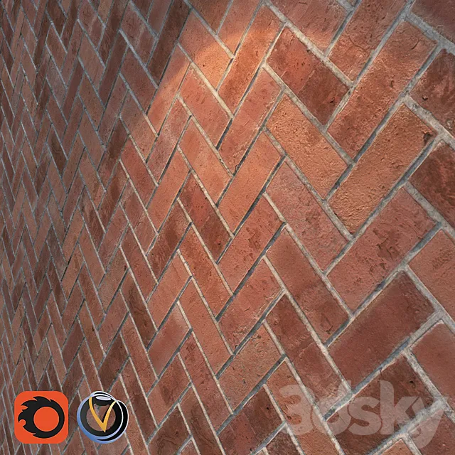 Masonry herringbone 3DModel Masonry herringbone 3DModel
