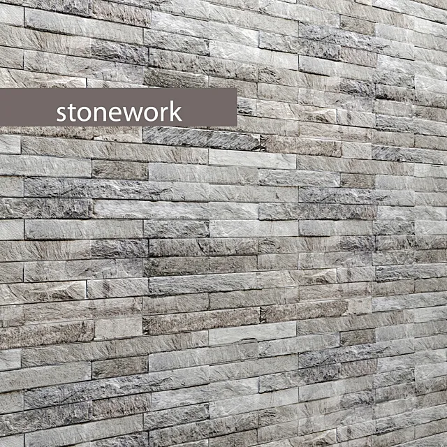 masonry wall wild stone slate 3D Model masonry wall wild stone slate 3D Model