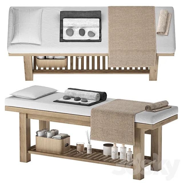 Massage table for SPA 3D Model