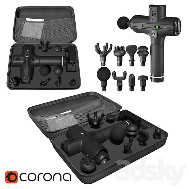 Massager gun 3D Model Massager gun 3D Model